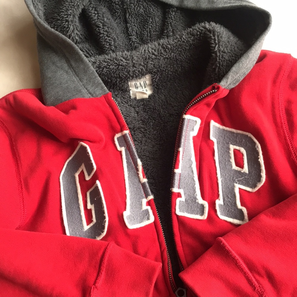 Boys girls GAP warm zipped hoodie jacket very fluffy